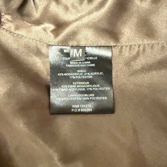 Members Only Women's Brown Open Front Faux Fur Vest Size M Cozy Boho Retro - Picture 6 of 9